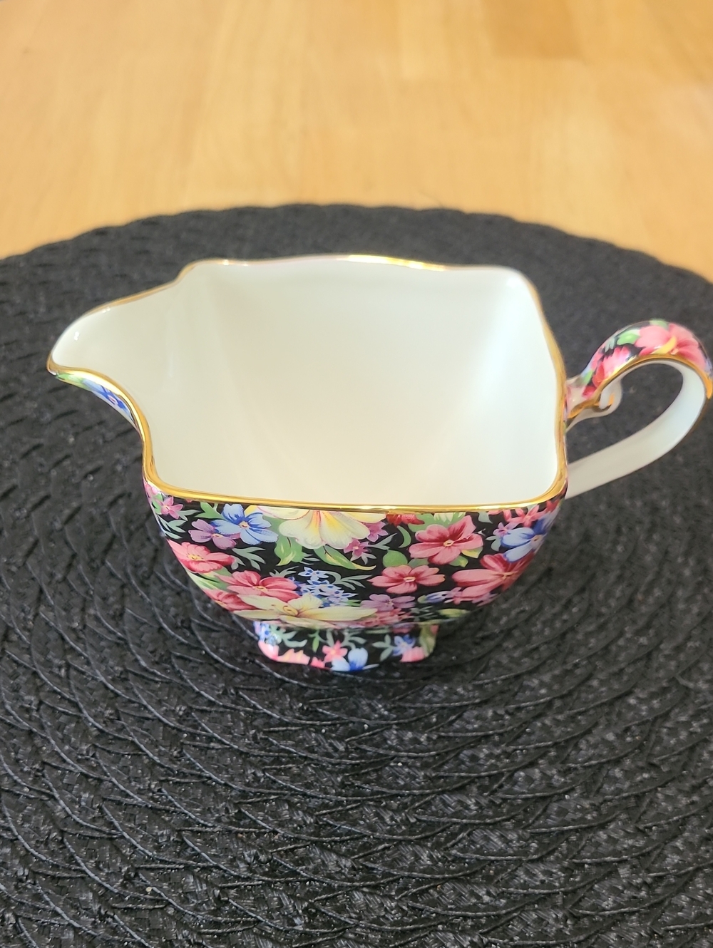 Royal Winton Grimwades Porcelain Creamer Colorful floral chintz pattern